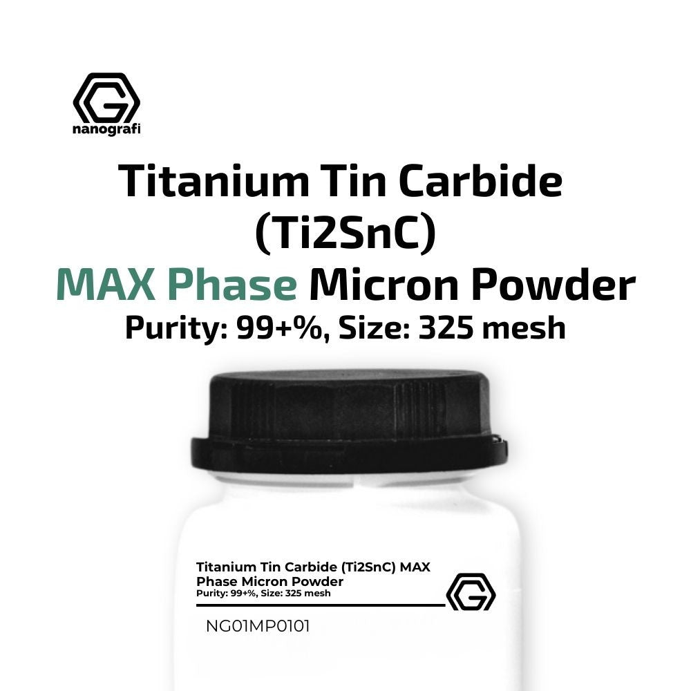 Titanium Tin Carbide (Ti2SnC) MAX Phase Micron Powder, APS: 325 Mesh, Purity: 99+ % - Nanografi Advanced Materials