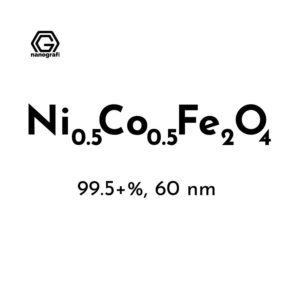 Nickel Cobalt Iron Oxide (Ni0.5Co0.5Fe2O4) Nanopowder/Nanoparticles