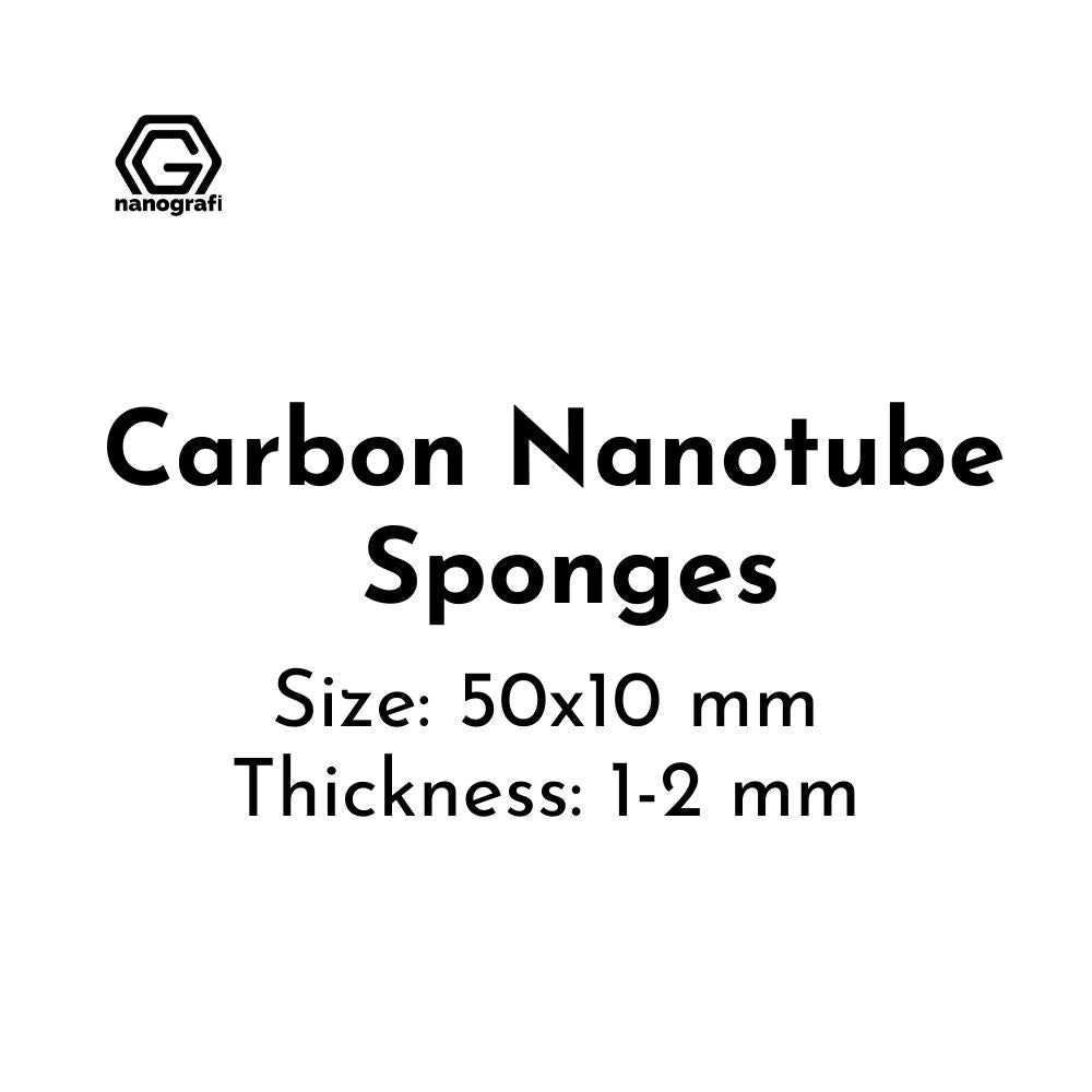 Carbon Nanotube Sponges, Size: 50 mm x 10 mm, Thickness: 1-2 mm