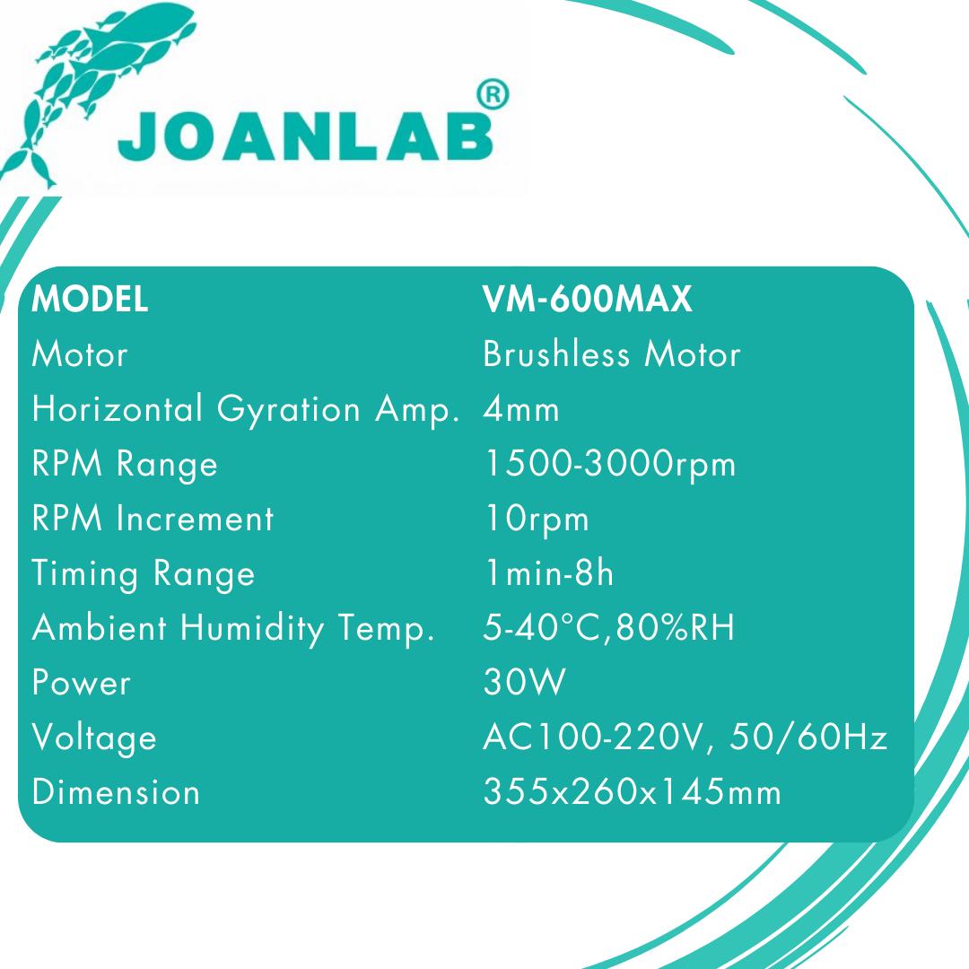 JOANLAB MULTI TUBE VORTEX MIXER VM-600MAX
