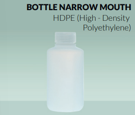 Botol, mulut sempit, HDPE, 1-4657 AS ONE