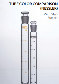 PA COLOR-TUBE25 Tube Color Comparison, With Glass Stopper, White Graduation Iwaki