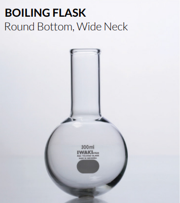 PA 4282FK Boiling Flask, Round Bottom, Wide Neck Iwaki