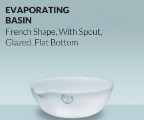 Evaporating Basin, French shape, Flat Bottom Haldenwanger