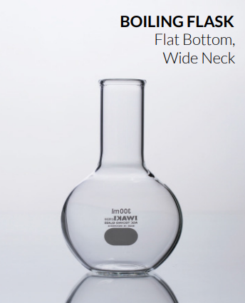 PA 4062FK Boiling Flask, Flat Bottom, Wide Neck Iwaki