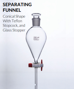 PA 6403FS Separating Funnel, With Teflon Stopcock, Iwaki