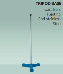 Stand, tripod base, rod-SS, 03.1543.01 OMM