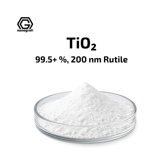 Nanografi NG04SO3512 Titanium Dioxide (TiO2) Nanopowder/Nanoparticles, Rutile:99.5+% 200 nm