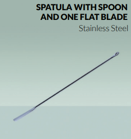 Spatula with spoon and One Flate Blade, SS OMM