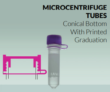 Microcentrifuge Tubes, 1.5 ml, conical bottom (50 pcs/pack) 2752-015 Iwaki