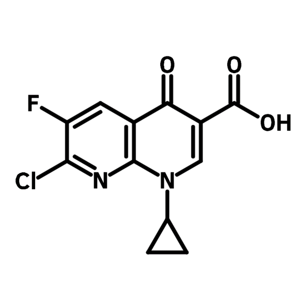 7-Chloro-1-cyclopropyl-6-fluoro-1,4-dihydro-4-oxo-1,8-naphthyridine-3-carboxylic acid B1791