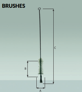 Brushes, 2 x 16 x 60 cm BRUS2-16-60 Iwaki