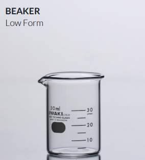 IWAKI Beaker Glass Low Form (Gelas Beker) PA 1000BK Beaker Low Form Iwaki