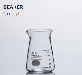 PA 1080BK50 Beaker Conical Form 50 ml Iwaki