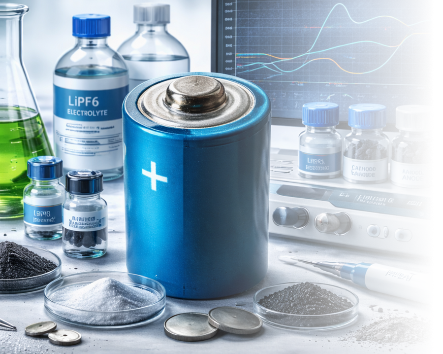 Solusi riset baterai dan elektrokimia