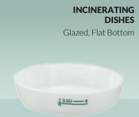 Incinerating Dishes, Flat Bottom Haldenwanger