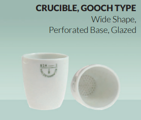 Crucible, Gooch Type, wide shape Haldenwanger