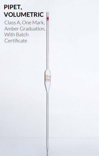 Pipet Volumetrik PA 7100 Kelas A, Skala Amber, Kode Warna, Blow Out Iwaki