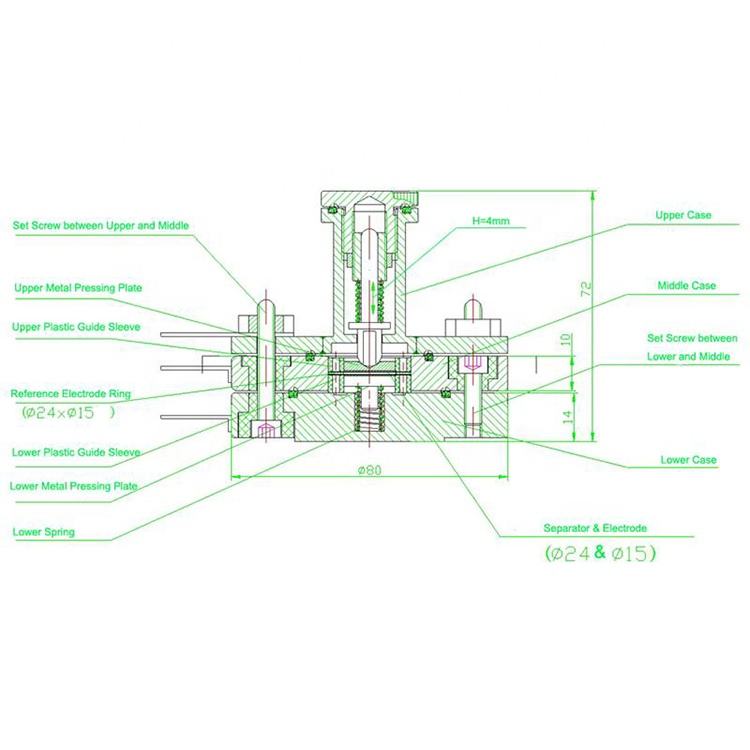 YJ Set Screw For Split Cell Three Electrode