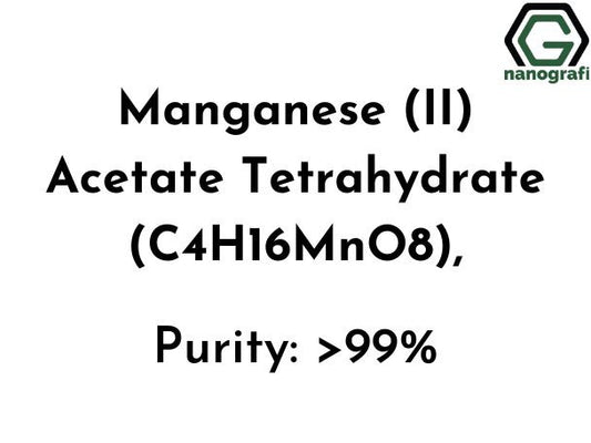 Manganese (II) Acetate Tetrahydrate (C4H16MnO8), Purity: > 99% - Nanografi Advanced Materials