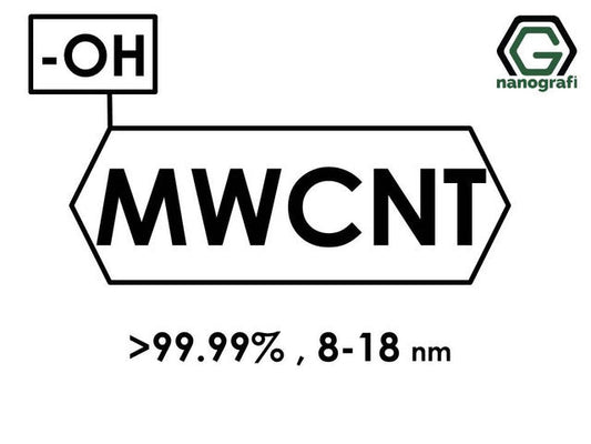 NG 2.05.02.Graphitized MWCNT, >99.99%, -OH 
(-OH) Functionalized Graphitized Multi Walled Carbon Nanotubes, Purity: > 99.99%, Outside Diameter: 8-18 nm 1 g
