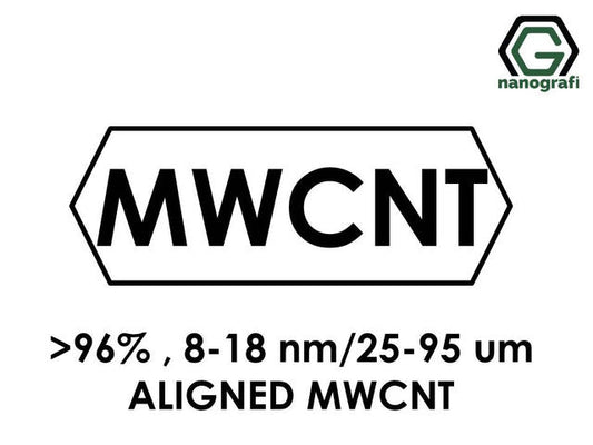 NG 2.07.04.MWCNT, Aligned>96% 
Aligned Multi Walled Carbon Nanotubes, Purity: > 96%, Outside Diameter: 8-18 nm, Length 25-95 µm 1 g