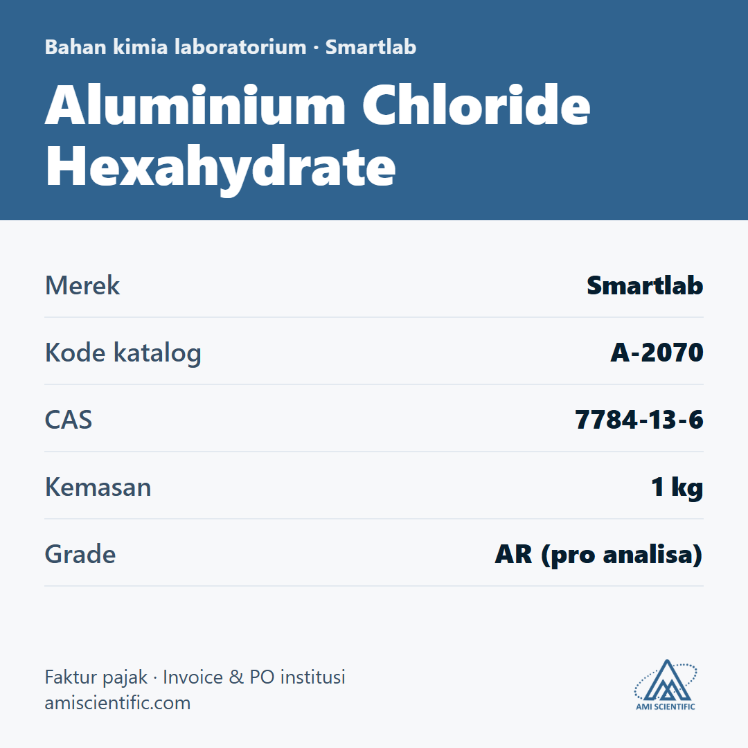 Aluminium Chloride Hexahydrate, CAS 7784-13-6, 1 kg – Smartlab A-2070