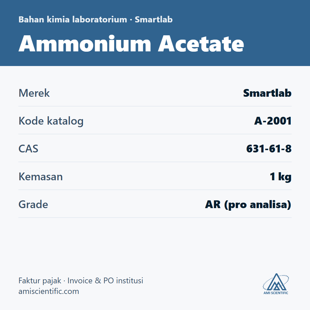Ammonium Acetate, CAS 631-61-8, 1 kg – Smartlab A-2001
