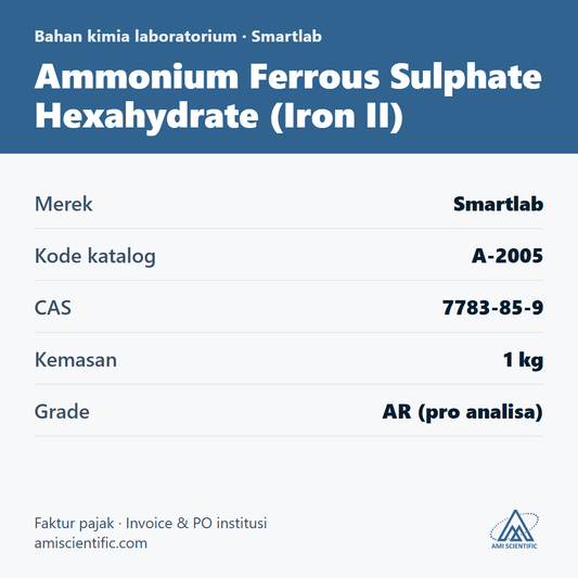 Ammonium Ferrous Sulphate Hexahydrate (Iron II), CAS 7783-85-9, 1 kg – Smartlab A-2005