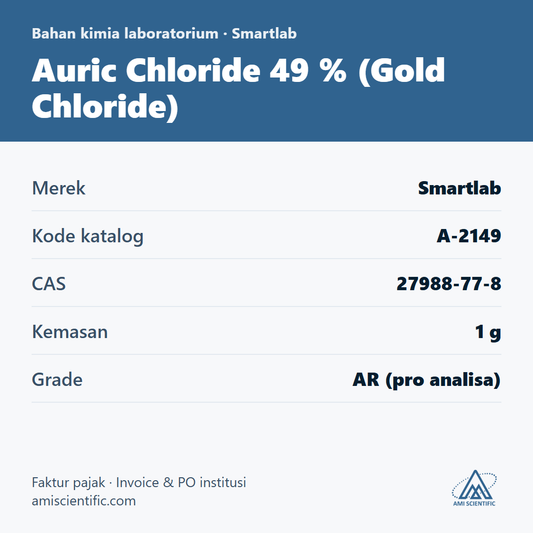 Auric Chloride 49 % (Gold Chloride), CAS 27988-77-8, 1 g – Smartlab A-2149