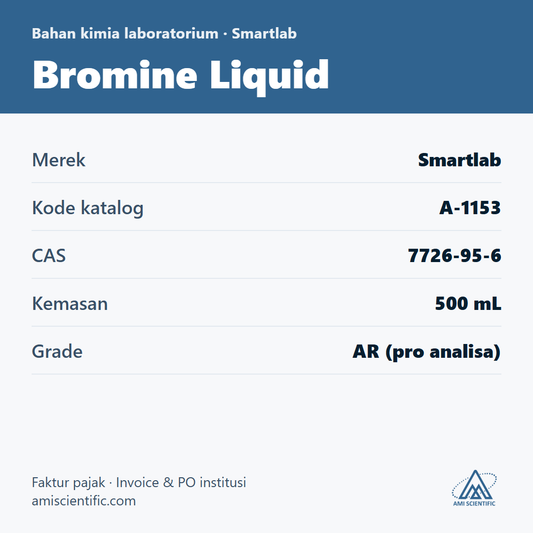 Bromine Liquid, CAS 7726-95-6, 500 mL – Smartlab A-1153