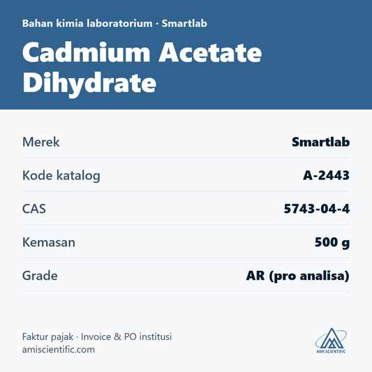 Cadmium Acetate Dihydrate, CAS 5743-04-4, 500 g – Smartlab A-2443