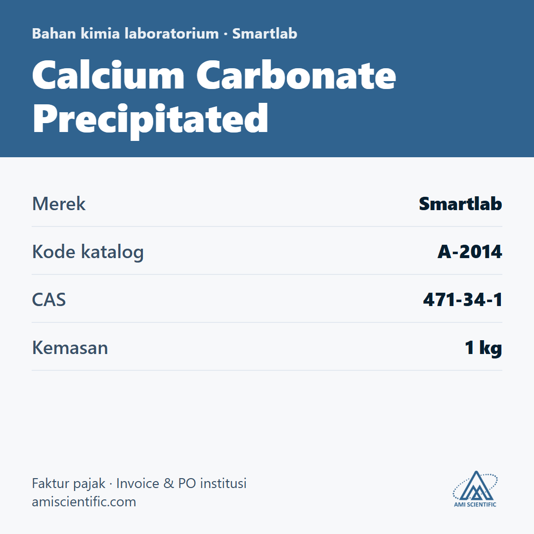 Calcium Carbonate Precipitated, CAS 471-34-1, 1 kg – Smartlab A-2014
