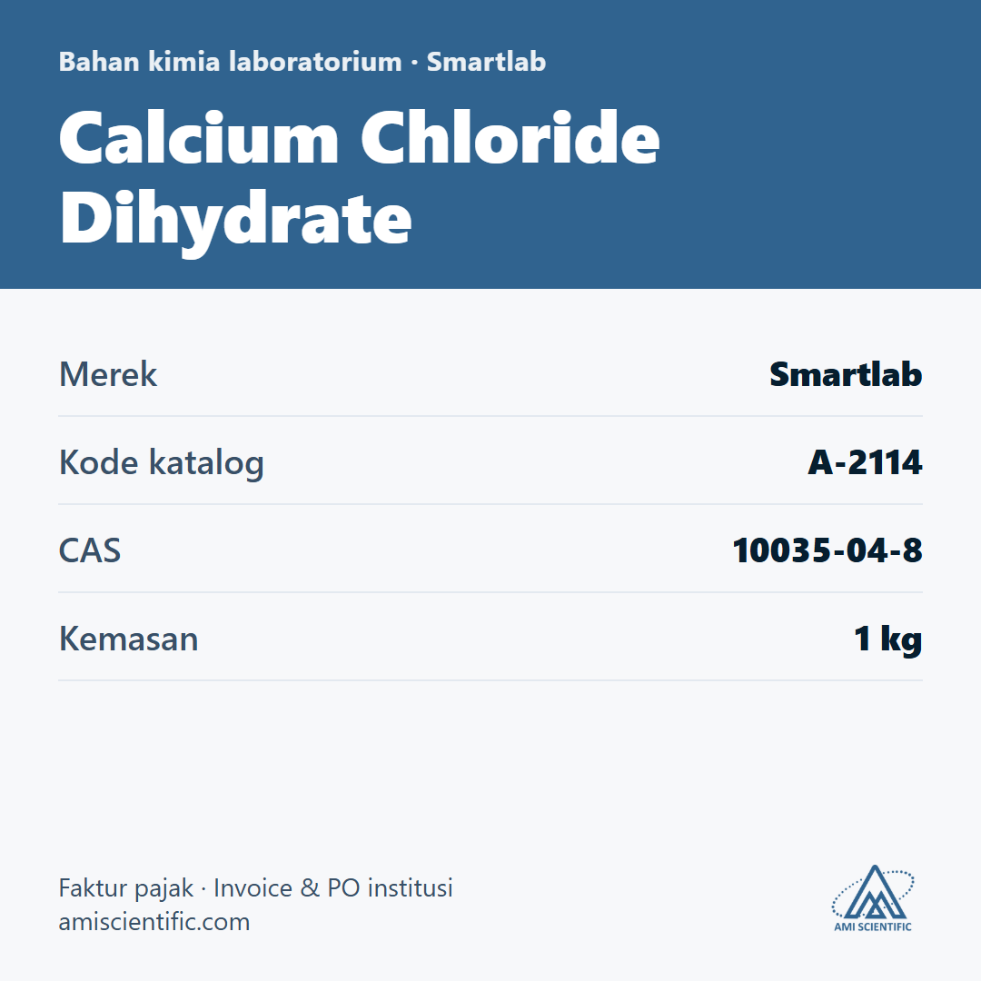 Calcium Chloride Dihydrate, CAS 10035-04-8, 1 kg – Smartlab A-2114