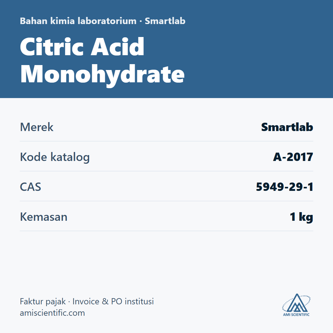 Citric Acid Monohydrate, CAS 5949-29-1, 1 kg – Smartlab A-2017
