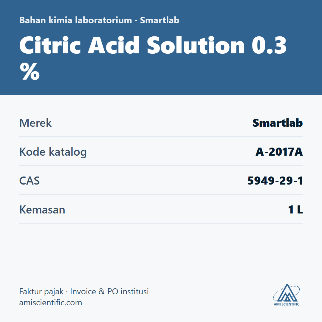 Citric Acid Solution 0.3 %, CAS 5949-29-1, 1 L – Smartlab A-2017A