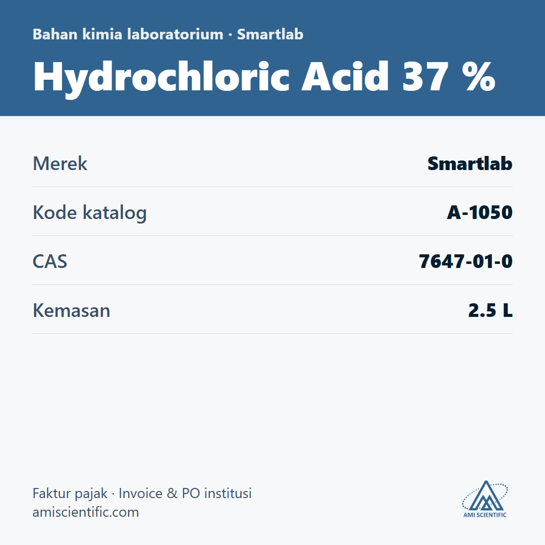 Hydrochloric Acid 37 %, CAS 7647-01-0, 2.5 L – Smartlab A-1050