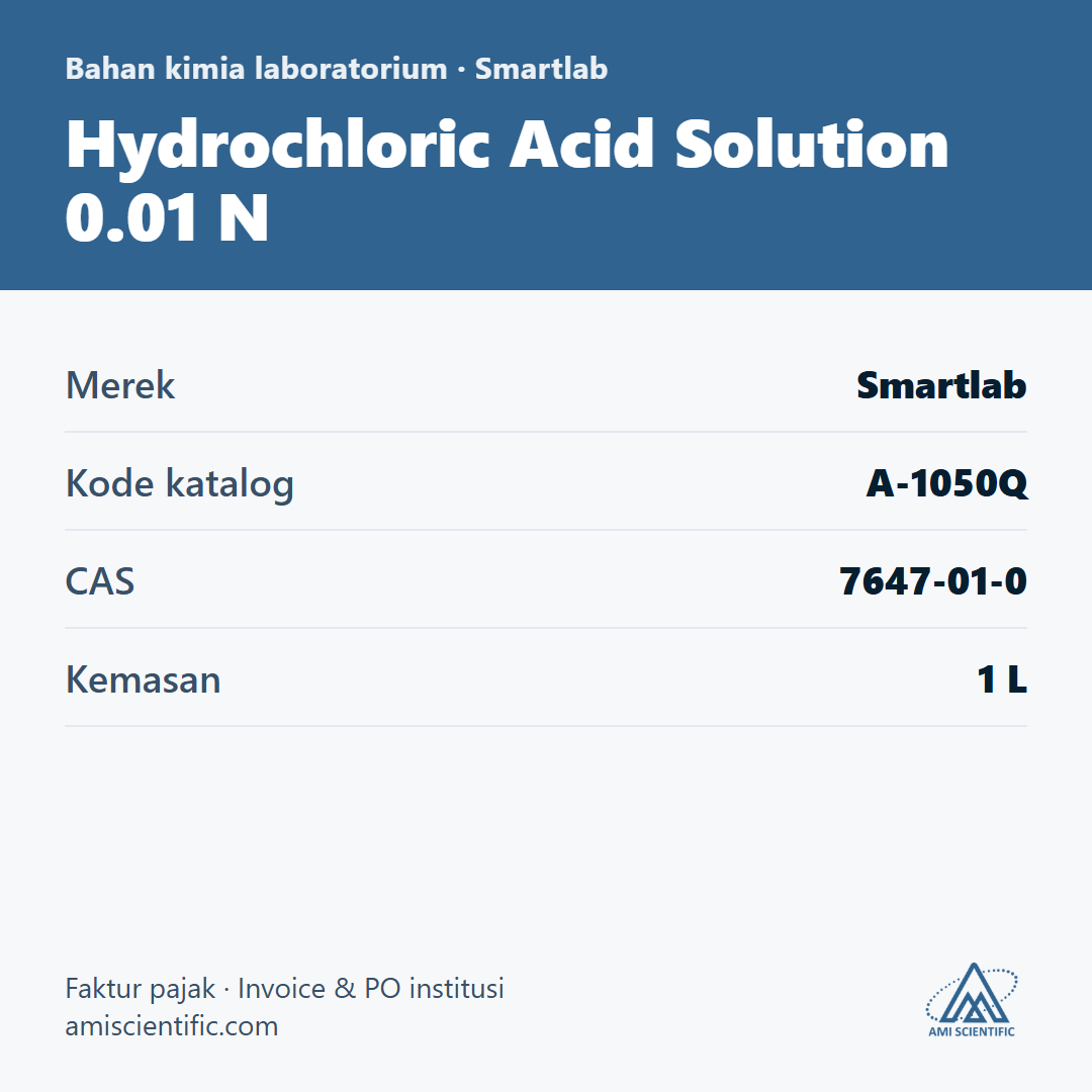 Hydrochloric Acid Solution 0.01 N, CAS 7647-01-0, 1 L – Smartlab A-1050Q