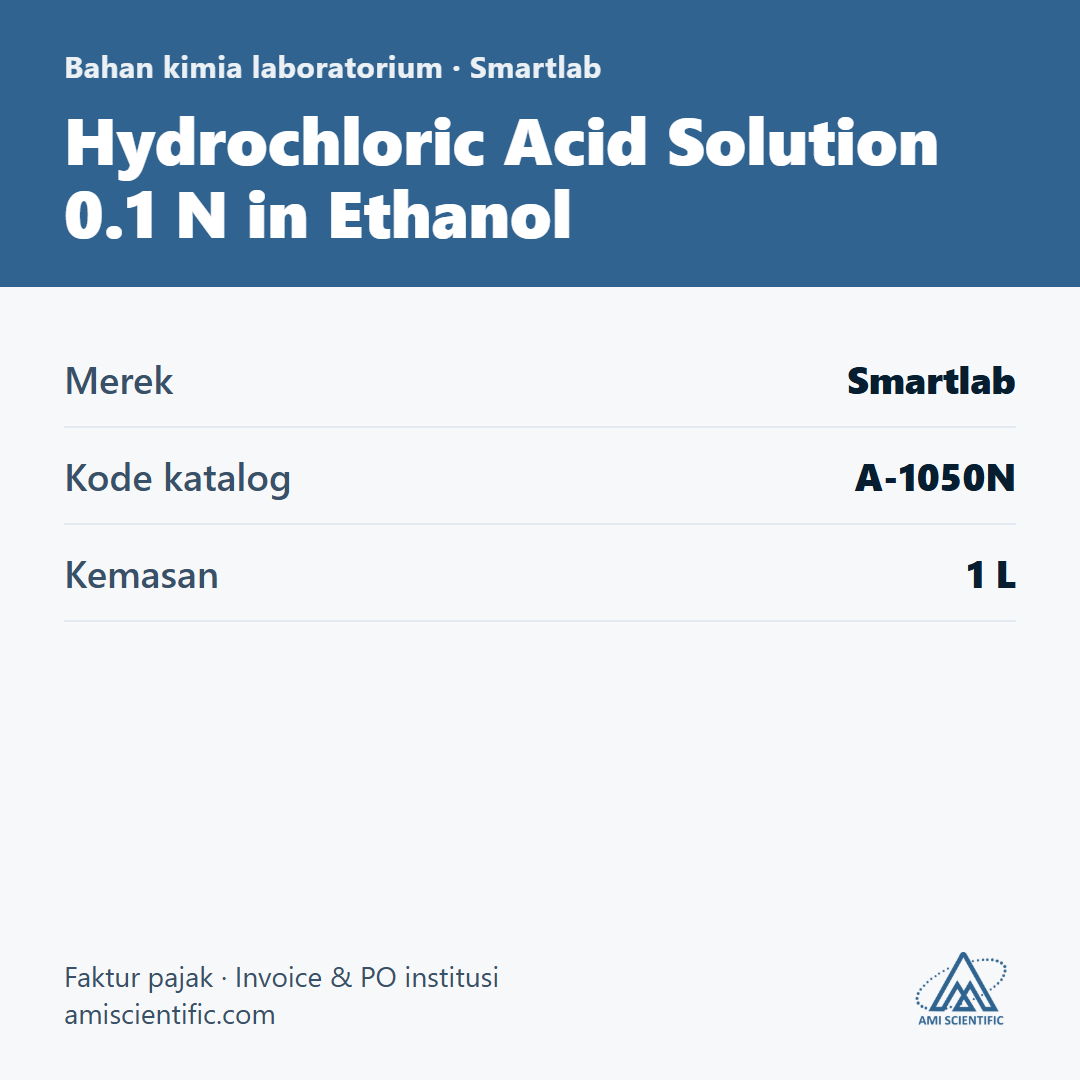 Hydrochloric Acid Solution 0.1 N in Ethanol, 1 L – Smartlab A-1050N