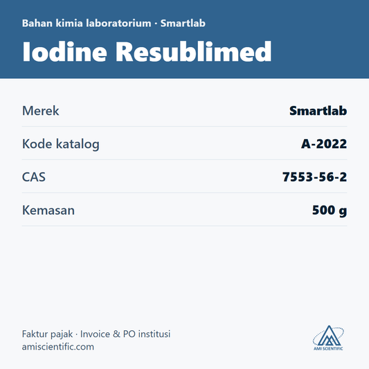 Iodine Resublimed, CAS 7553-56-2, 500 g – Smartlab A-2022