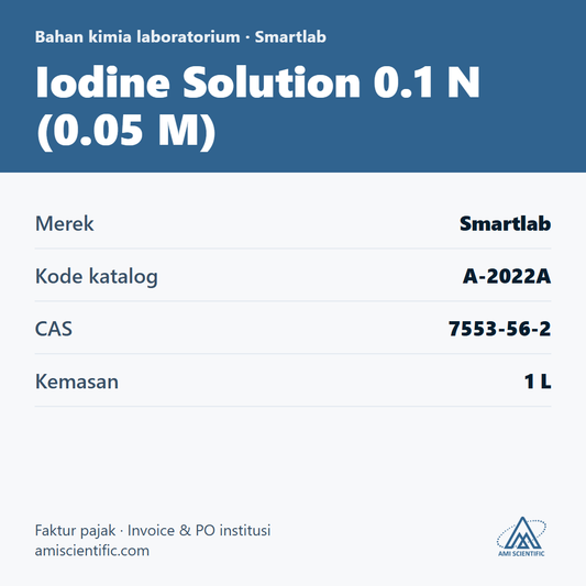 Iodine Solution 0.1 N (0.05 M), CAS 7553-56-2, 1 L – Smartlab A-2022A