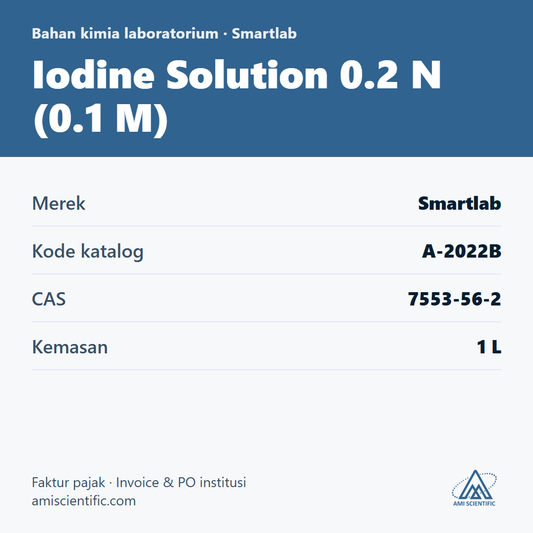 Iodine Solution 0.2 N (0.1 M), CAS 7553-56-2, 1 L – Smartlab A-2022B