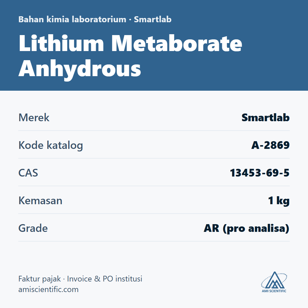 Lithium Metaborate Anhydrous, CAS 13453-69-5, 1 kg – Smartlab A-2869