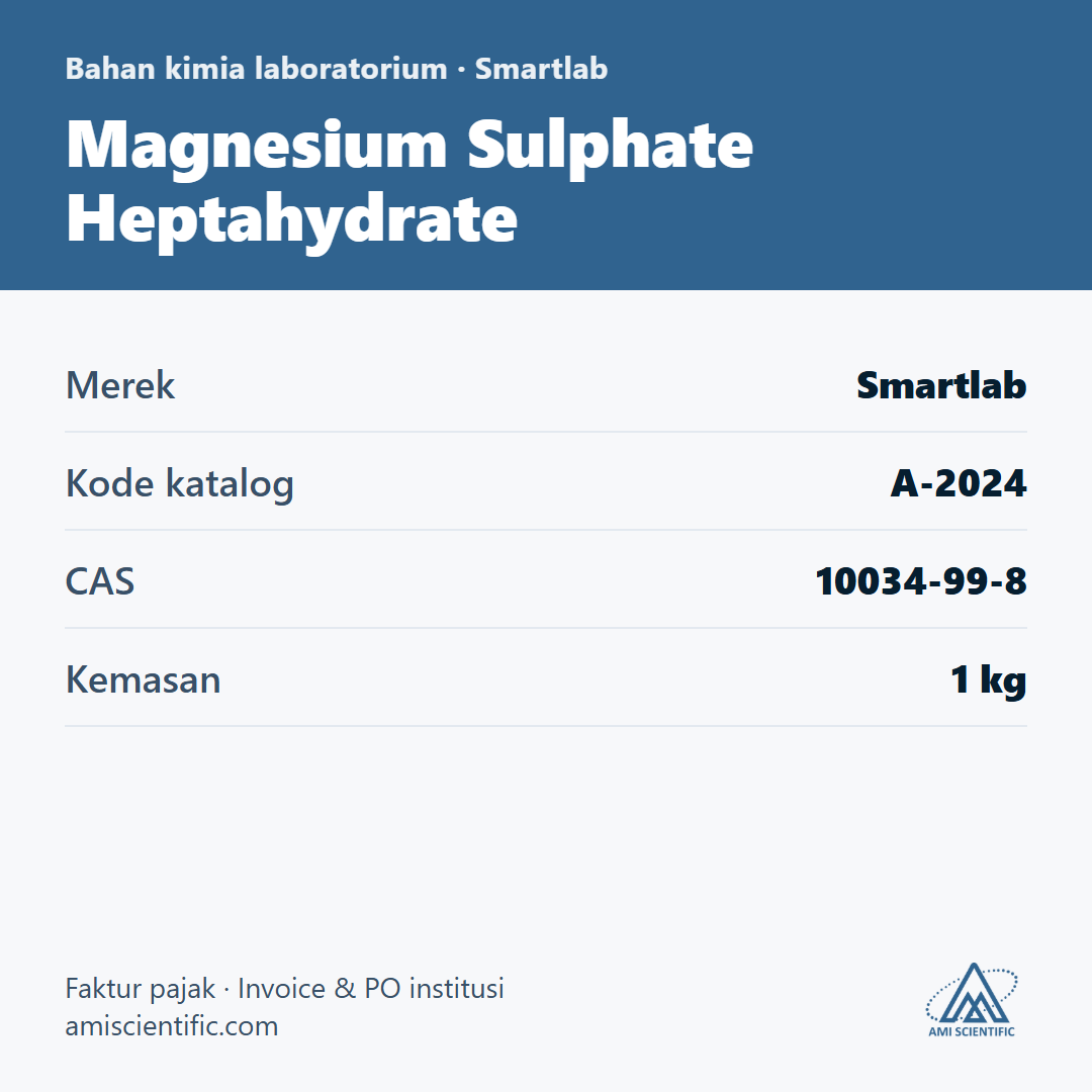 Magnesium Sulphate Heptahydrate, CAS 10034-99-8, 1 kg – Smartlab A-2024