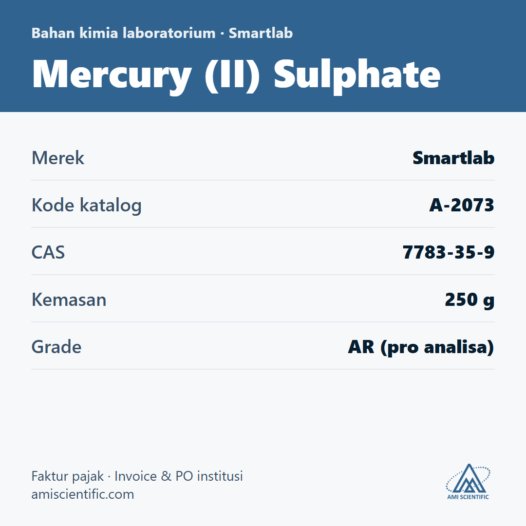 Mercury (II) Sulphate, CAS 7783-35-9, 250 g – Smartlab A-2073