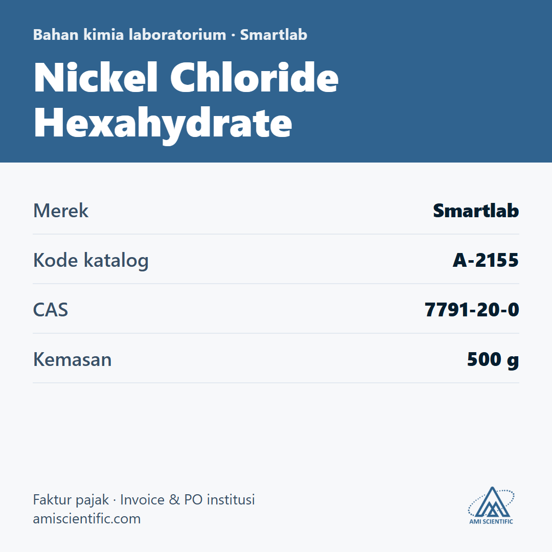 Nickel Chloride Hexahydrate, CAS 7791-20-0, 500 g – Smartlab A-2155