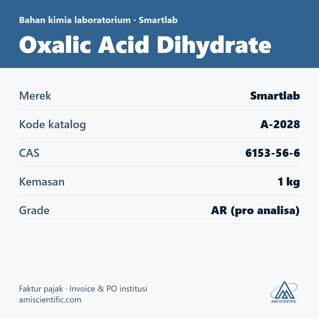 Oxalic Acid Dihydrate, CAS 6153-56-6, 1 kg – Smartlab A-2028