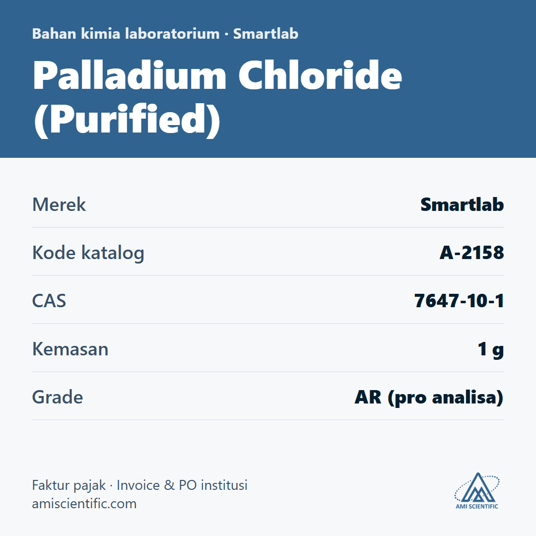 Palladium Chloride (Purified), CAS 7647-10-1, 1 g – Smartlab A-2158