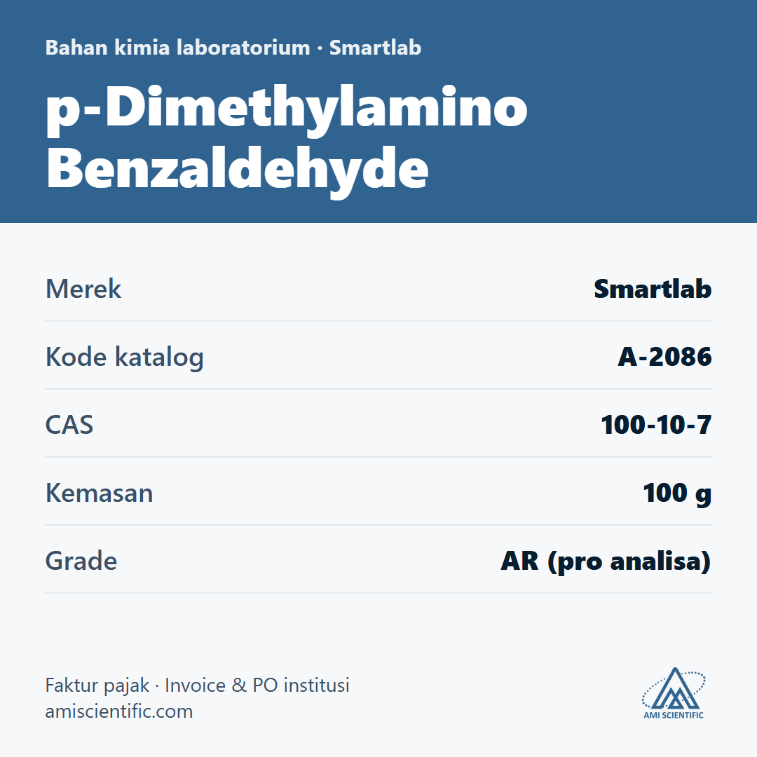 p-Dimethylamino Benzaldehyde, CAS 100-10-7, 100 g – Smartlab A-2086