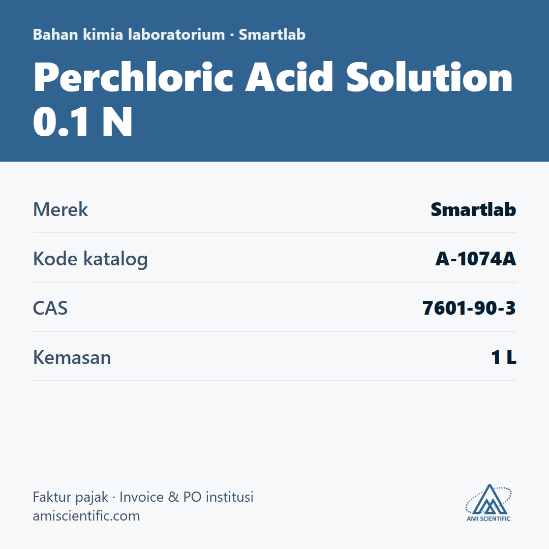 Perchloric Acid Solution 0.1 N, CAS 7601-90-3, 1 L – Smartlab A-1074A